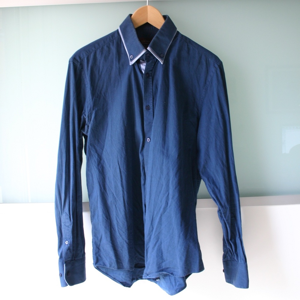 Zara Men's Long Sleeve Casual Shirt - Large